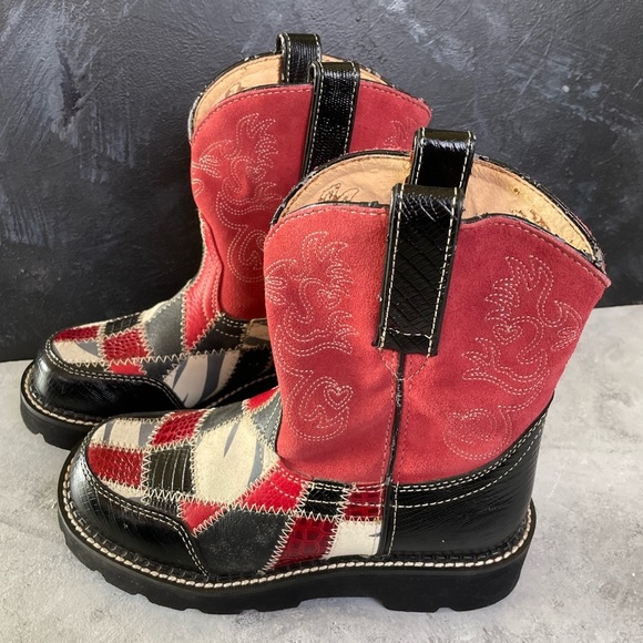 Original Ariat Fatbaby Patchwork Boots Artist Series 6.5B - Picture 11 of 15